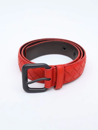 Cinto Bottega Veneta Intrecciato Laranja