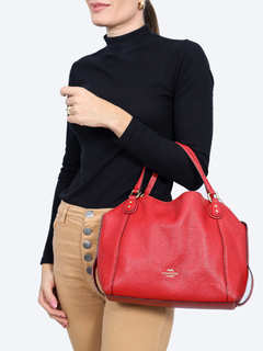Bolsa Coach Red Leather Crossbody na internet
