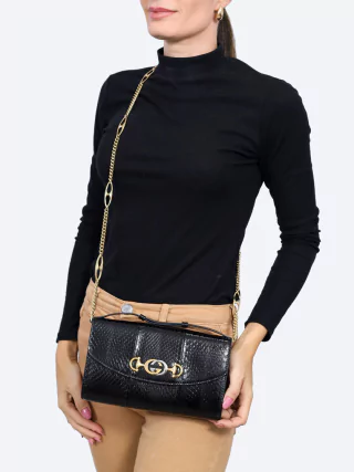 Bolsa Gucci Zumi Small Python Crossbody - comprar online