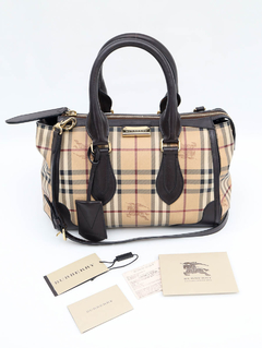 Bolsa Burberry Haymarket Check Gladstone - loja online