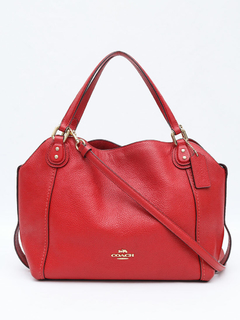 Bolsa Coach Red Leather Crossbody