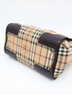 Bolsa Burberry Haymarket Check Gladstone - loja online