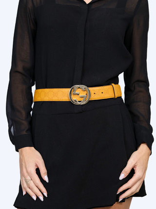 Cinto Gucci Interlocking Buckle TAM 80 - comprar online