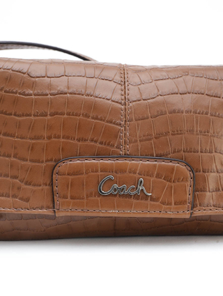 Clutch Coach Marrom Couro - comprar online