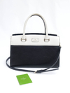 Bolsa Kate Spade Medium Black White Leather - loja online