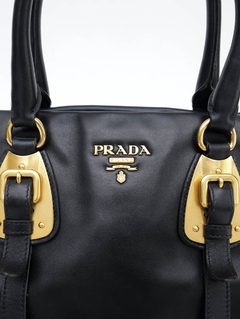 Bolsa Prada Tessuto Trimmed Satchel