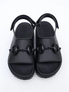 Slide Gucci Rubber Horsebit - Paris Brechó