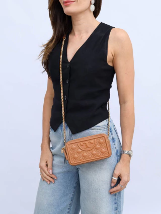 Bolsa Tory Burch Fleming Double-Zip na internet