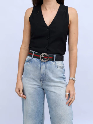 Cinto Gucci Interlocking GG Web na internet