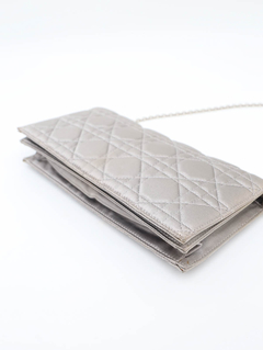 Clutch Christian Dior Cannage Gray - Paris Brechó