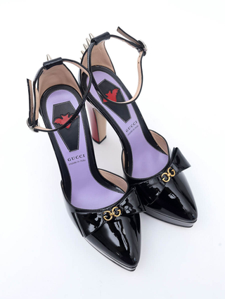 Sandália Gucci Crystal GG Bow
