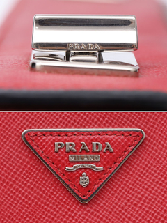 Bolsa Prada Fuoco Saffiano Twin Tote na internet