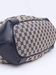 Gucci GG Beige/Blue Canvas Sukey Top Handle - comprar online