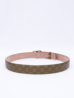 Cinto Gucci GG Heart Buckle Tam 100 - Paris Brechó