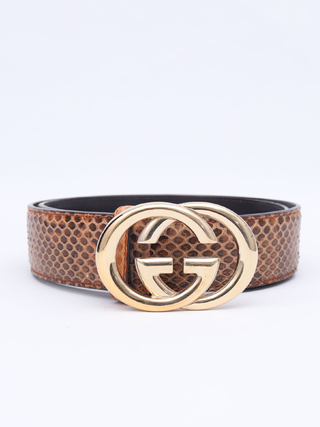 Cinto Gucci GG Python TAM 85