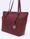 Bolsa Michael Kors Jet Set Bordo Leather Tote - loja online