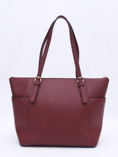 Bolsa Michael Kors Jet Set Bordo Leather Tote - Paris Brechó