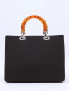 Bolsa Lady Dior Dark Brown Canvas Large - Paris Brechó