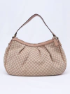 Bolsa Gucci Beige/Pink Diamond Medium Sukey Hobo