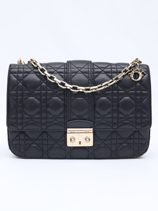 Bolsa Miss Dior Cannage Lambskin Medium Flap