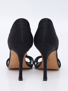 Sapato Manolo Blahnik Cetim Preto c/ Pedras - 35 BRA - loja online