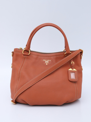 Bolsa Prada Vitello Daino Top Handle Rame BR4420