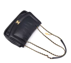 Bolsa Chanel Original Black Puffy Lambskin Flap na internet