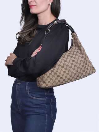 Bolsa Gucci Monograma Horsebit Chain Hobo - comprar online