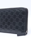 Gucci Black Guccissima Continental Zip - Paris Brechó