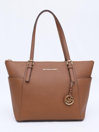 Michael Kors Jet Set Brown Leather Tote