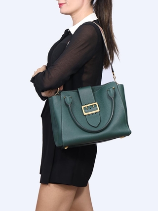 Burberry Green Medium Buckle Tote - comprar online