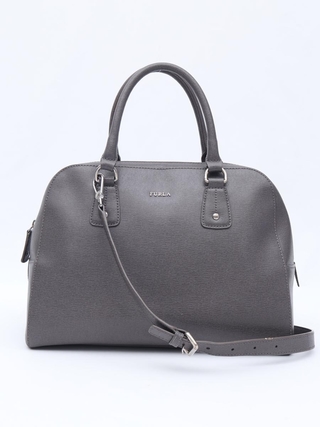 Bolsa Furla Saffiano Cinza