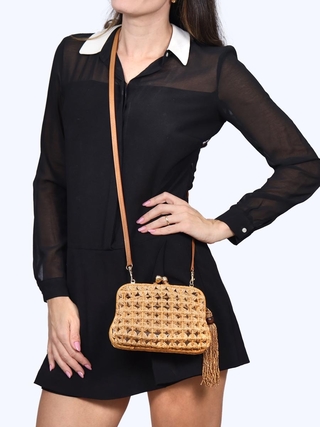 Bolsa Serpui Palha Crossbody - comprar online