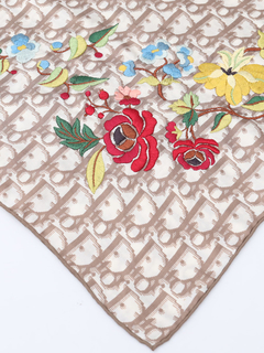 Lenço Christian Dior Oblique Flowers - loja online