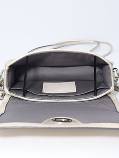 Bolsa Coach Turn Lock Flap Crossbody Silver na internet