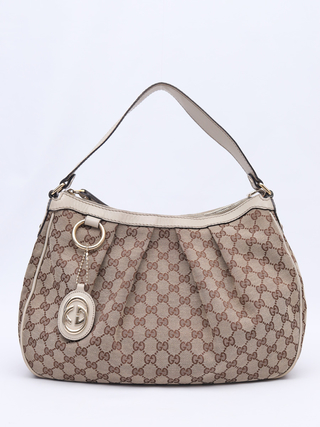 Gucci Beige/White Sukey Shoulder