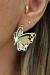 Brinco borboleta banhado em ouro 18K