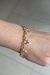 Pulseira coração ponto de luz banhado em ouro 18k