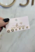 Trio coração zircônia bold banhado em ouro 18k