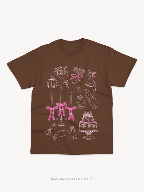 Camiseta Fairy Ball - Frente e Costas - Marrom - comprar online