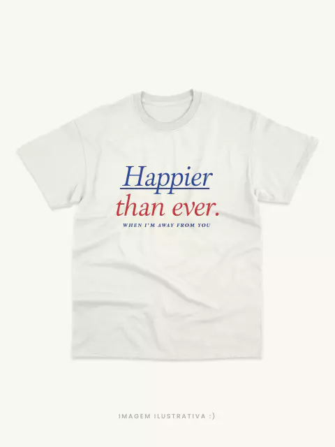 Camiseta Happier Than Ever - Billie Eilish (Off White)