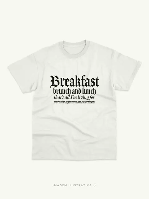 Camiseta Breakfast Off White