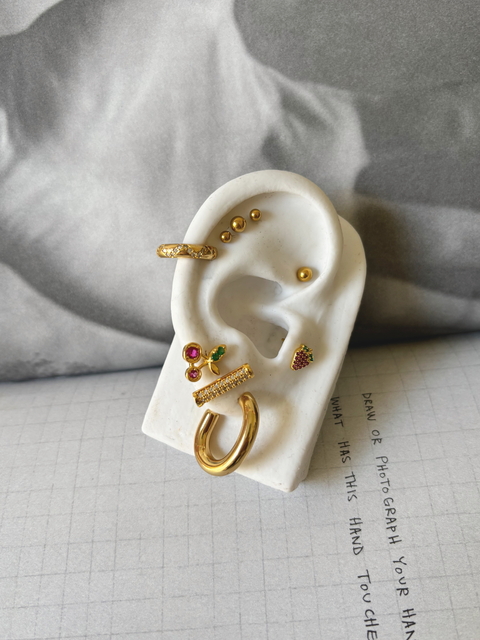Argola Blanca - Gold - comprar online