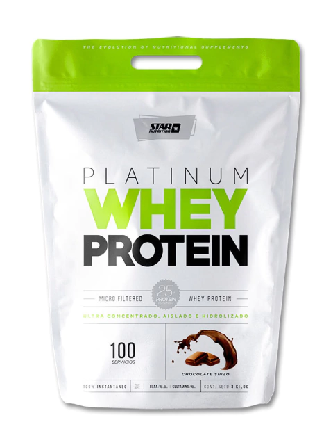 PLATINUM WHEY PROTEIN STAR NUTRITION 3KG (DOY PACK) - comprar online