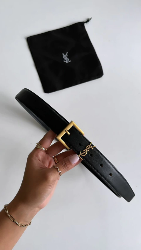 Cinto Couro YSL - comprar online