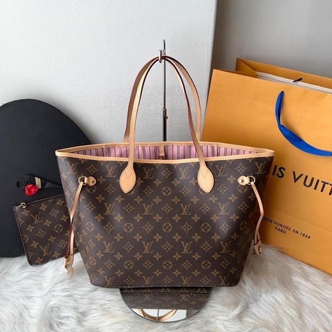 Bolsa Neverfull Monogram Rose