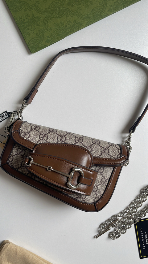 Bolsa Eco Horsebit Baguette Mini