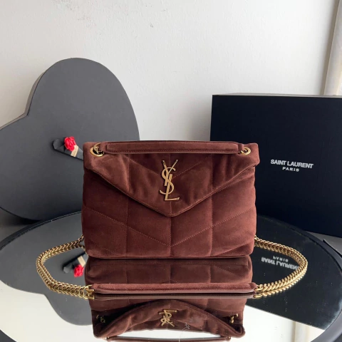 Bolsa Loulou Puffer MM Camurça