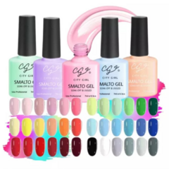 12 Esmaltes semipermanentes City Girl 7ml