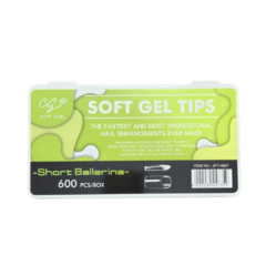 Tips Soft Gel Ballerina Cortos City Girl 600 u